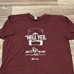 American Apparel Burgundy Graphic Tee